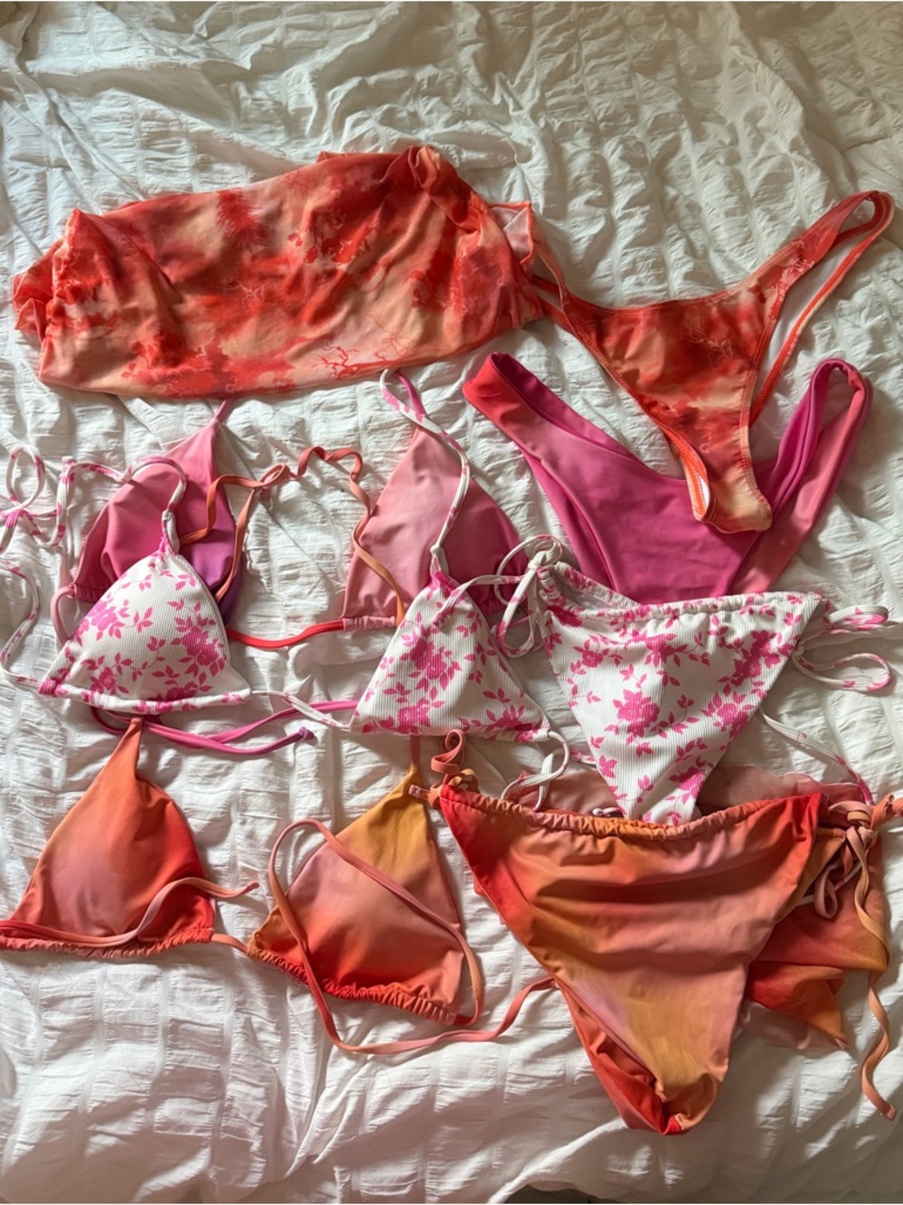 Mixed Pink & Orange Bikini Set Bundle